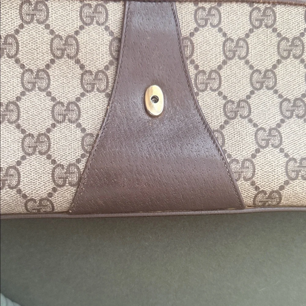 💚♥️Gucci Envelope Crossbody Bag with Brown Leather and Green-Red Web Strap - Picture 7 of 16